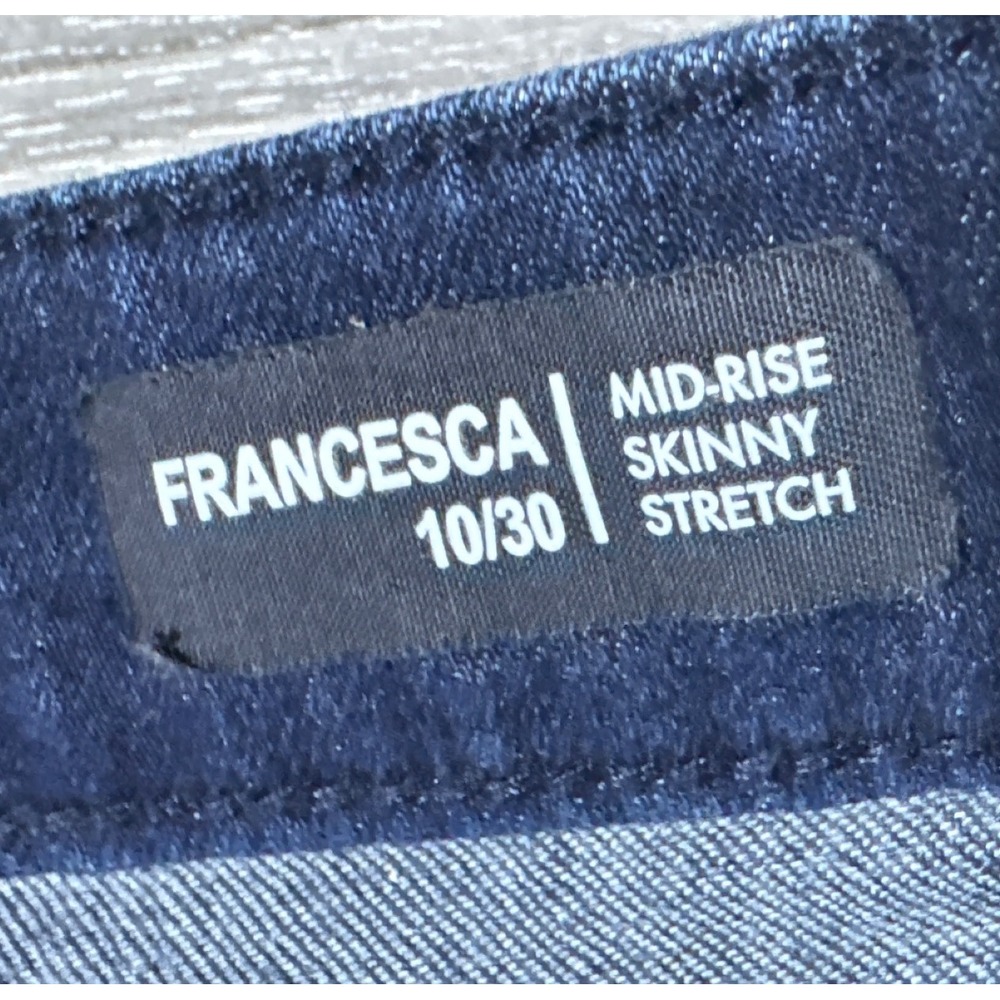 Buffalo David Bitton Francesca Mid-Rise Skinny Jeans Dark Indigo 10/30 Stretch - Picture 3 of 5